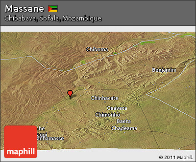 Satellite Panoramic Map of Massane