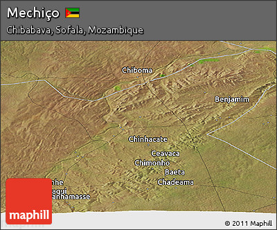 Satellite Panoramic Map of Mechiço