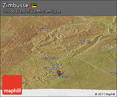 Satellite Panoramic Map of Zimbusse