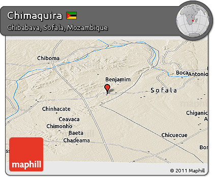 Shaded Relief Panoramic Map of Chimaquira