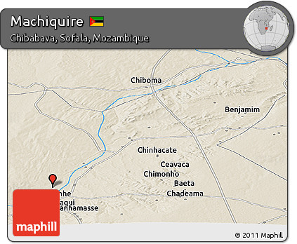 Shaded Relief Panoramic Map of Machiquire