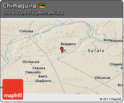 Shaded Relief Panoramic Map of Chimaquira