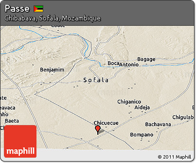Shaded Relief Panoramic Map of Passe