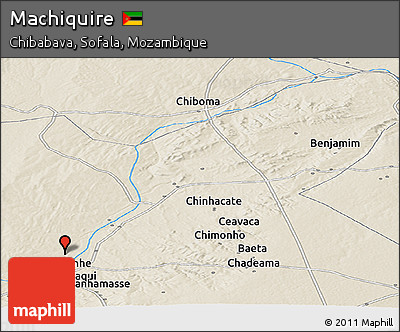 Shaded Relief Panoramic Map of Machiquire
