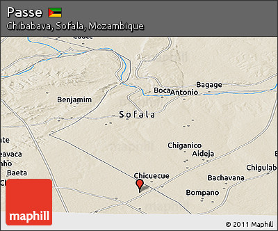 Shaded Relief Panoramic Map of Passe