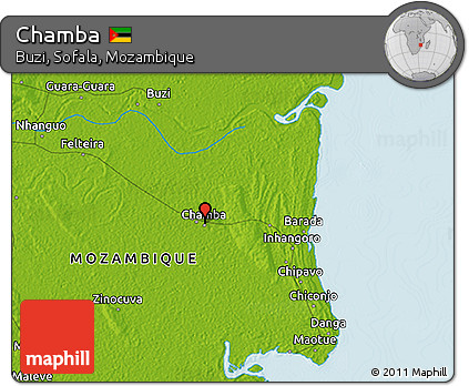 Physical 3D Map of Chamba