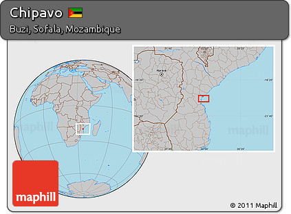 Gray Location Map of Chipavo