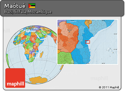 Political Location Map of Maótué