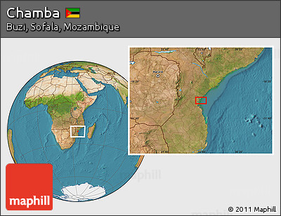 Satellite Location Map of Chamba