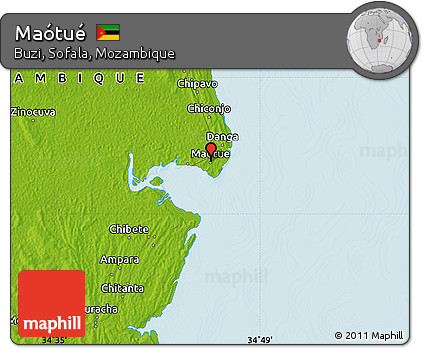 Physical Map of Maótué