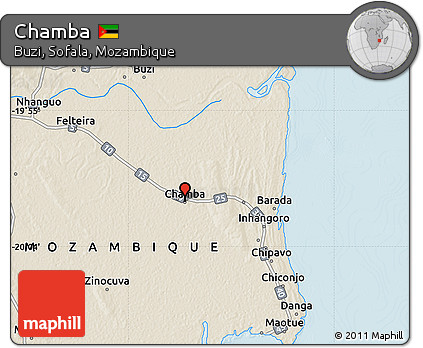 Shaded Relief Map of Chamba