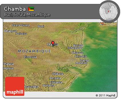Satellite Panoramic Map of Chamba