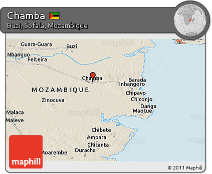 Shaded Relief Panoramic Map of Chamba