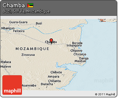 Shaded Relief Panoramic Map of Chamba