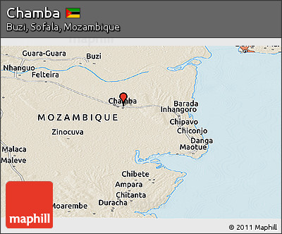 Shaded Relief Panoramic Map of Chamba