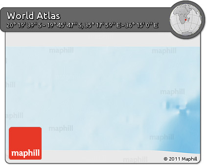 Physical 3D Map of the Area around 20° 2' 43" S, 35° 46' 29" E
