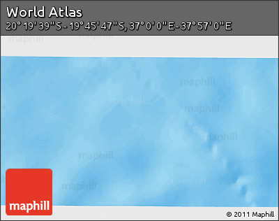 Physical 3D Map of the Area around 20° 2' 43" S, 37° 28' 30" E