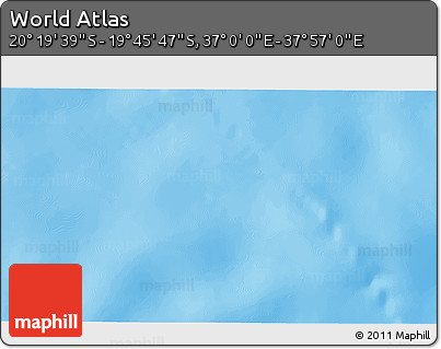 Physical 3D Map of the Area around 20° 2' 43" S, 37° 28' 30" E