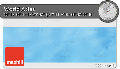Physical Panoramic Map of the Area around 20° 2' 43" S, 38° 19' 30" E