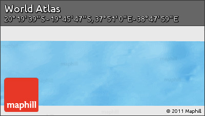 Physical Panoramic Map of the Area around 20° 2' 43" S, 38° 19' 30" E