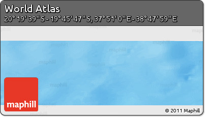 Physical Panoramic Map of the Area around 20° 2' 43" S, 38° 19' 30" E