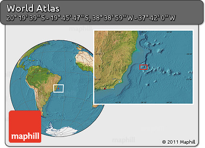 Satellite Location Map of the Area around 20° 2' 43" S, 38° 10' 29" W