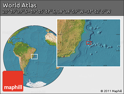 Satellite Location Map of the Area around 20° 2' 43" S, 38° 10' 29" W