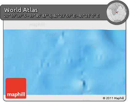 Physical 3D Map of the Area around 20° 2' 43" S, 40° 52' 30" E