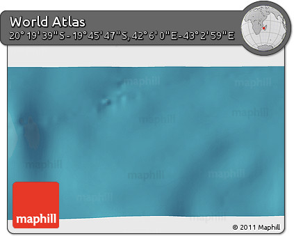 Satellite 3D Map of the Area around 20° 2' 43" S, 42° 34' 30" E