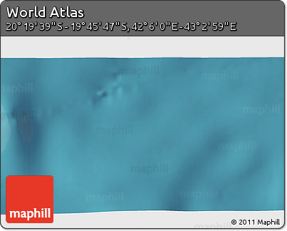 Satellite 3D Map of the Area around 20° 2' 43" S, 42° 34' 30" E