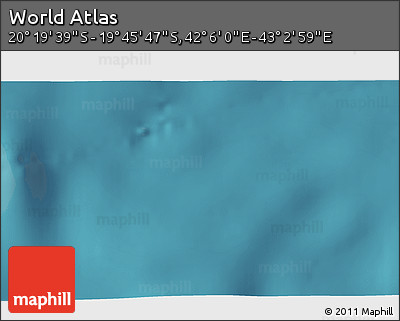 Satellite 3D Map of the Area around 20° 2' 43" S, 42° 34' 30" E