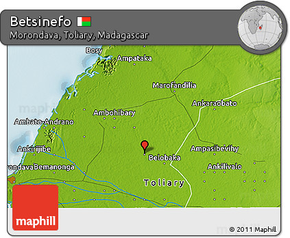Physical 3D Map of Betsinefo