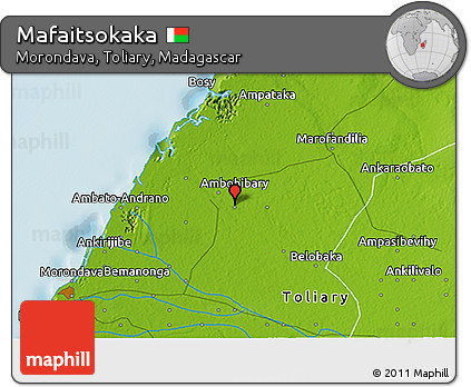Physical 3D Map of Mafaitsokaka
