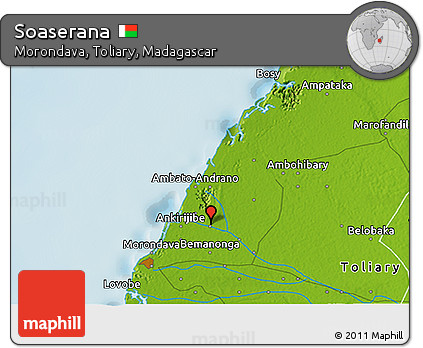 Physical 3D Map of Soaserana