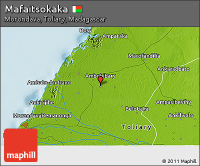 Physical 3D Map of Mafaitsokaka