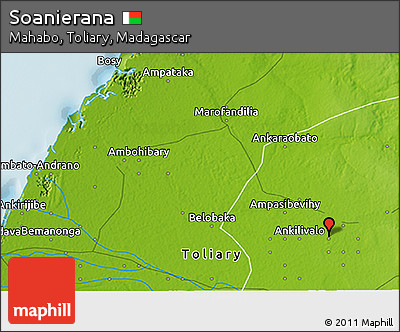 Physical 3D Map of Soanierana