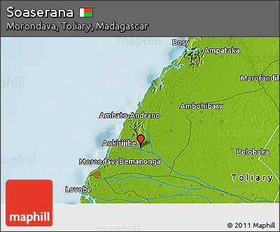 Physical 3D Map of Soaserana