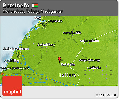 Physical 3D Map of Betsinefo