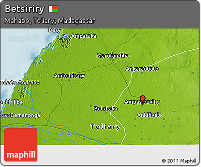 Physical 3D Map of Betsiriry