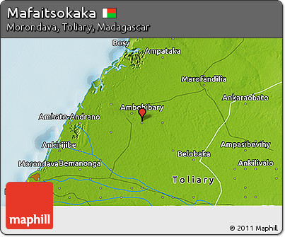 Physical 3D Map of Mafaitsokaka