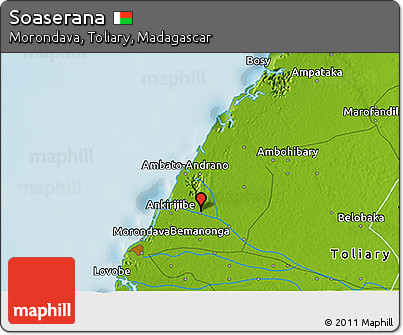 Physical 3D Map of Soaserana