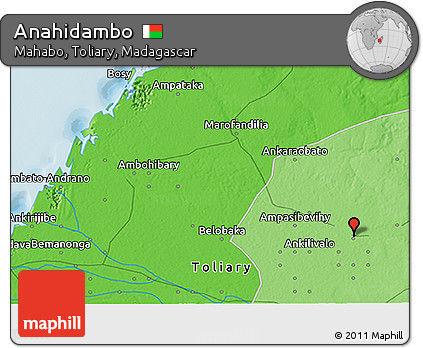 Political 3D Map of Anahidambo