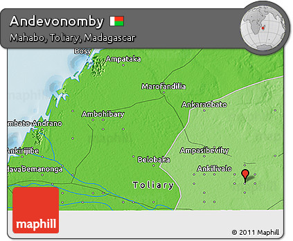 Political 3D Map of Andevonomby