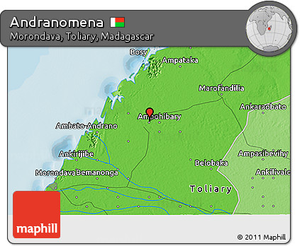 Political 3D Map of Andranomena