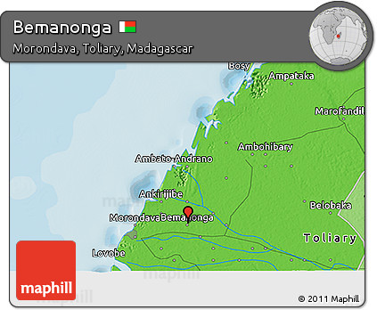 Political 3D Map of Bemanonga