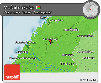 Political 3D Map of Mafaitsokaka