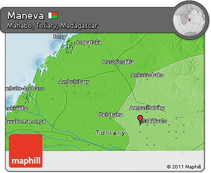 Political 3D Map of Maneva