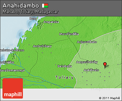 Political 3D Map of Anahidambo