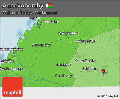 Political 3D Map of Andevonomby