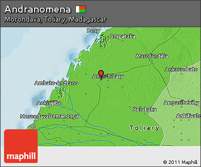 Political 3D Map of Andranomena